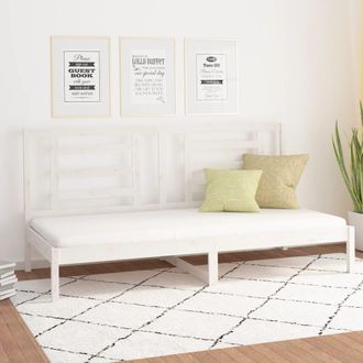 vidaXL Sof&aacute; Cama Sin Colch&oacute;n Madera Maciza De Pino Blanco 80x200 Cm Vidaxl