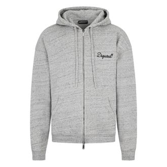 Dsquared2 Hoodies & sweatvesten, Heren, Grijs, L, Zip-throughs