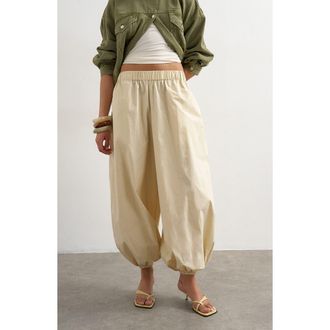 Topshop Cotton Balloon Pants in Yellow at Nordstrom, Size 12