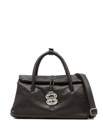 Zanellato Dotta Small Bag In Black Nappa Leather