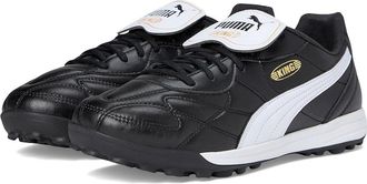 Puma King Top Turf Training Soccer Cleats Mens Soccer Shoes Black/White/Gold : 10.5 D - Medium
