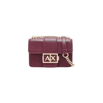 A|X Armani Exchange Cross Body Bags, female, Red, Size: ONE SIZE Elegant Messenger Bag with Metal Closure