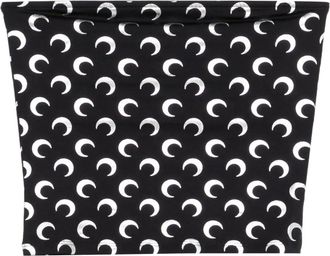 Marine Serre Top con stampa Moon - Nero