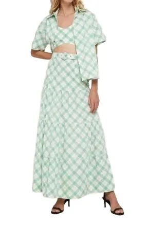 S/W/F Tiered Maxi Skirt In Loft