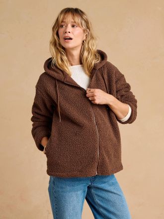 Envie de Fraise Kuschelige Tragejacke f&uuml;r Schwangerschaft und Elternzeit ENVIE DE FRAISE taupe