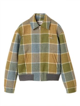 Miu Miu Giacca con ricamo - Marrone