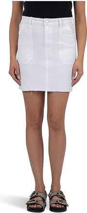 Kut from the Kloth Bristol Skirt With Pork Chop Pockets Womens Skirt White : 00, Cotton/Hemp