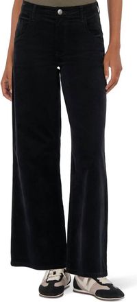 Kut from the Kloth Meg High Rise Fine Wale Corduroy Pants In Black