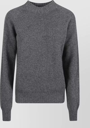 Drumohr ribbed cuff knit sweater with soft texture