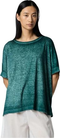 Avant Toi Linnen Geweven Top - Dames - T-shirts - Groen - S - Linnen - Tops