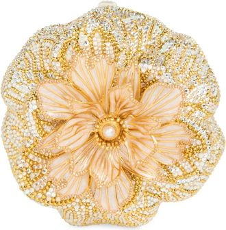 Judith Leiber Magnolia Crystal Minaudi&egrave;re in Silver Rhine Multi at Nordstrom