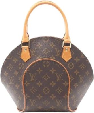 Louis Vuitton Pre-owned Vintage Canvas Handbag - Dames - Vintage Handtas - Bruin - ONE Size - Leer - Vintage