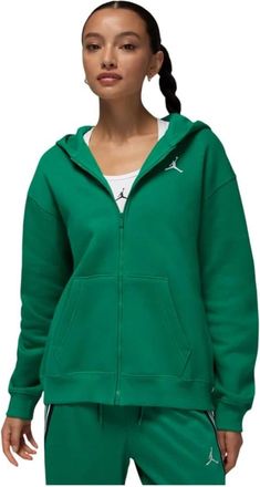 Nike Jordan Sudadera con capucha y cremallera completa Brooklyn Fleece - Sport - Mujer - Verde - L