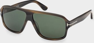 Tom Ford Men & apos;s William-02 Acetate Rectangle Sunglasses