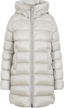 Moncler Suyenne Long Parka - Dames - Dons jassen - Beige - XL - Leer - Jassen