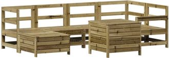 vidaXL 7 Piece Garden Sofa Set Impregnated Wood Pine vidaXL
