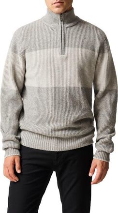 Rodd & Gunn Hudson Half-Zip Sweater in Ash at Nordstrom, Size Xxx-Large