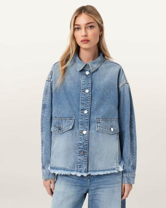 AllSaints Hettie Oversized Stud Shacket