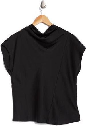 Sanctuary Scarf Satin Top in Black at Nordstrom Rack, Size X-Large