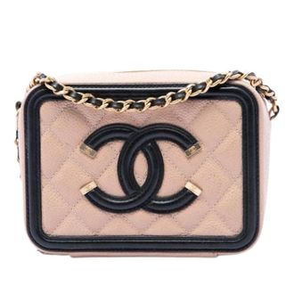 Chanel Pre-owned Filigree Crossbody Bag - Dames - Pre-owned - Beige - Maat: ONE Size Leer