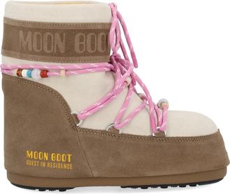 Moon Boot Moon Boot, Winter Boots, female, Multicolor, Size: 6 US Icon Low Suede Beads