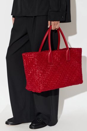 Bottega Veneta Caba Bag, Womens, Red
