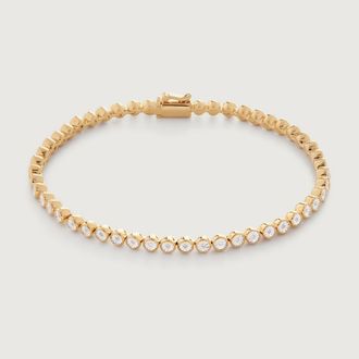 Monica Vinader Gold Diamond Essential Tennis Bracelet Diamond