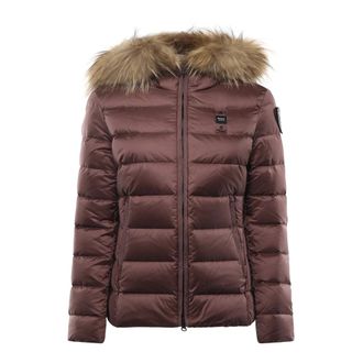 Blauer Winter Jackets, female, Brown, Size: XS Shiny Nylon Puffer Jacket