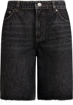 12 Storeez Shorts denim con orlo sfrangiato - Grigio