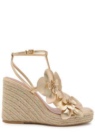 Zimmermann Orchid 110 Metallic Leather Espadrille Sandals - Gold - 37 (IT37 / UK4)