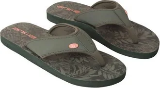 Animal Swish Leaf Print Flip Flops in Dark Khaki at Nordstrom, Size 10