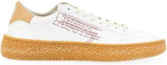 Puraai White Sneakers With Textured Details