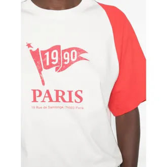 System Graphic Print Raglan T-Shirt - White