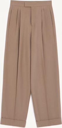 Valentino Valentino cuffed wool trousers in natt&eacute; wool