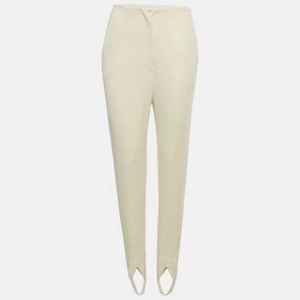 Nanushka Cream Jersey Darby Stirrup Leggings