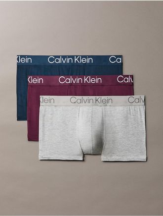 Calvin Klein Mens Ultra-Soft Modern Trunk 3-Pack - Multi - S