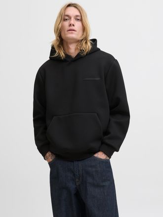 Jack & Jones Kapuzensweatshirt JACK & JONES JCOFUSION SCUBA SWEAT HOOD NOOS, Herren, Gr. XXL, schwarz, angeraute Sweatware, Obermaterial: 77% Polyester, 18% Viskos