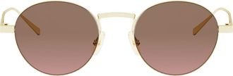 Celine 49mm Small Round Sunglasses in Gold/gradient Brown at Nordstrom