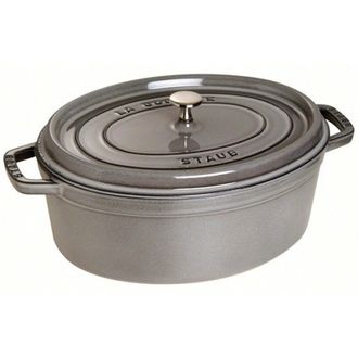 Staub Round Cocotte, 31cm Cast Iron, Graphite Grey