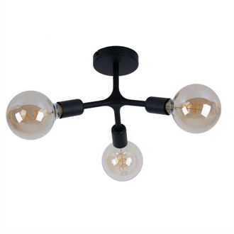 Eglo Bocadella Plaf&oacute;n Negro 3xe27 &Oslash;34,5 Cm Eglo