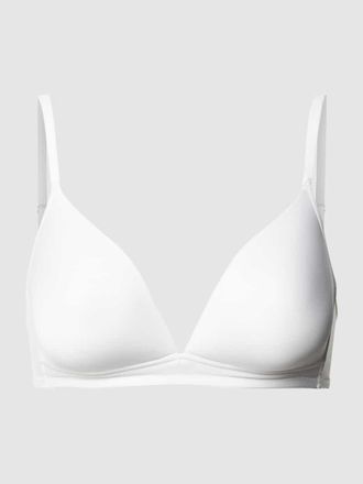 Hanro T-Shirt-BH aus Satin - b&uuml;gellos Modell Satin Deluxe in Offwhite, Gr&ouml;&szlig;e 70B