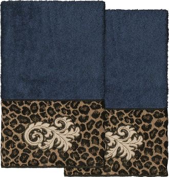 Linum Home Textiles 100% Turkish Cotton April 2Pc Embellished Hand Towel Set