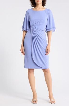 Connected Ruffle Sleeve Sheath Dress in Periwinkle at Nordstrom Rack, Size 12