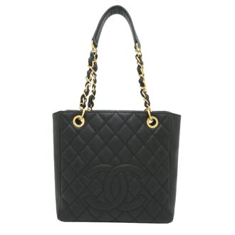 Chanel Black Grained Calfskin Tote Bag (Pre-Owned)