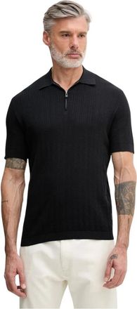 A|X Armani Exchange Knit Polo - Heren - Polos - Zwart - 2XL - Katoen - Tops