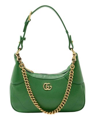 Gucci Green Goatskin Aphrodite Small Shoulder Bag (Authentic Pre-Loved)