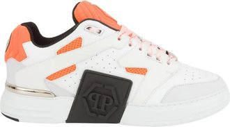 Philipp Plein Leren Lo-Top Sneakers - Heren - Sneakers - Wit - 43 EU - Leer - Schoenen