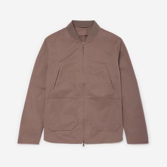 Oliver Sweeney Mens Showerproof Bomber Jacket - Beige - Size X-Large