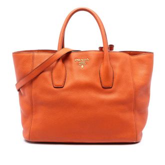 Prada Pre-owned Prada Vitello Daino Open Convertible Tote Ladies G6SNU7RBEIQEKNSZ