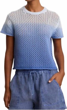 Velvet Poppy Sweater Top In Horizon